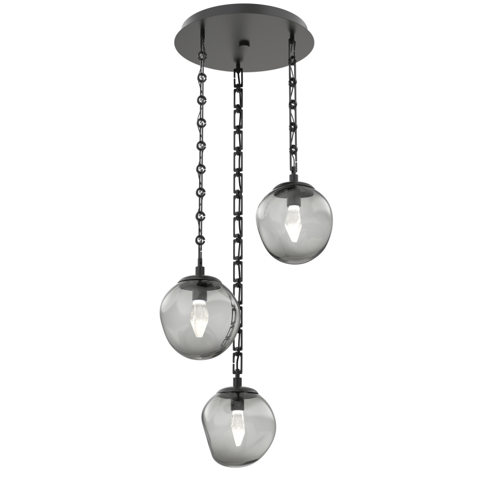 Aster Round 3pc Multi-Pendant with Chain (LED)