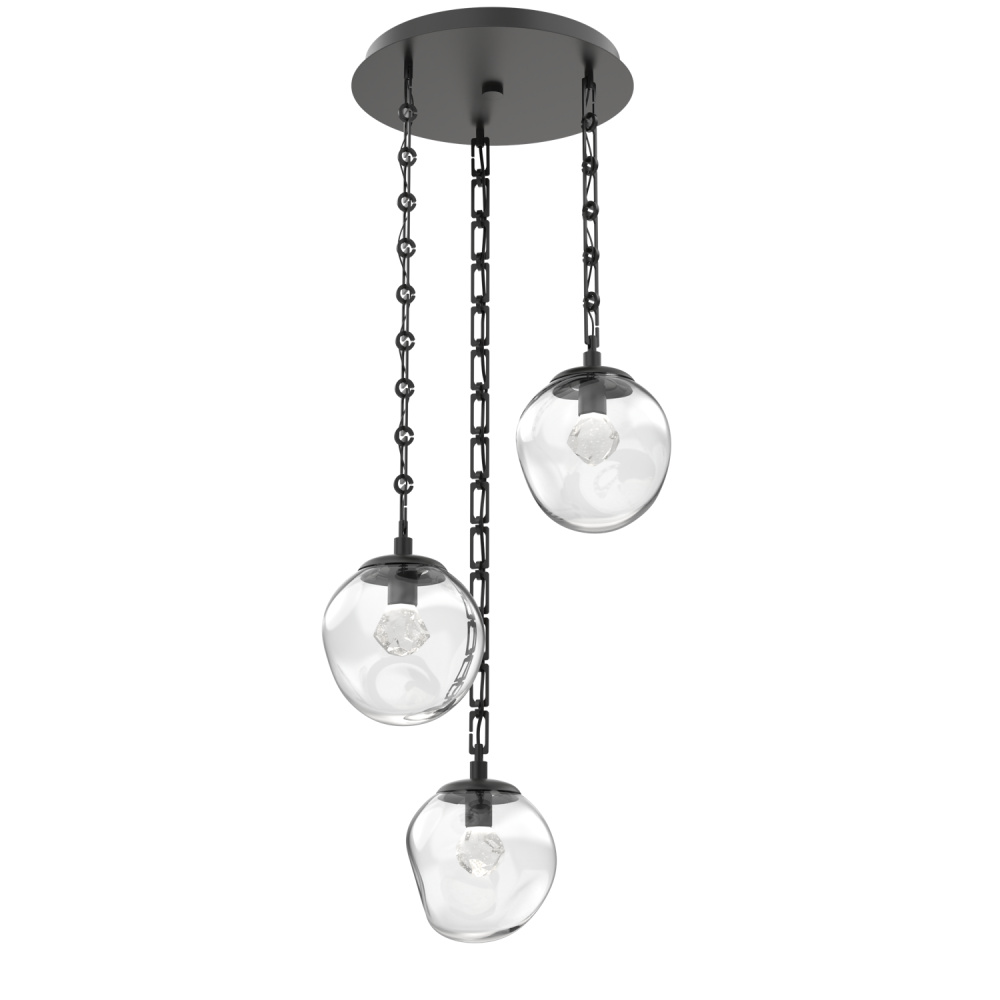 Aster Round 3pc Multi-Pendant with Chain (LED)