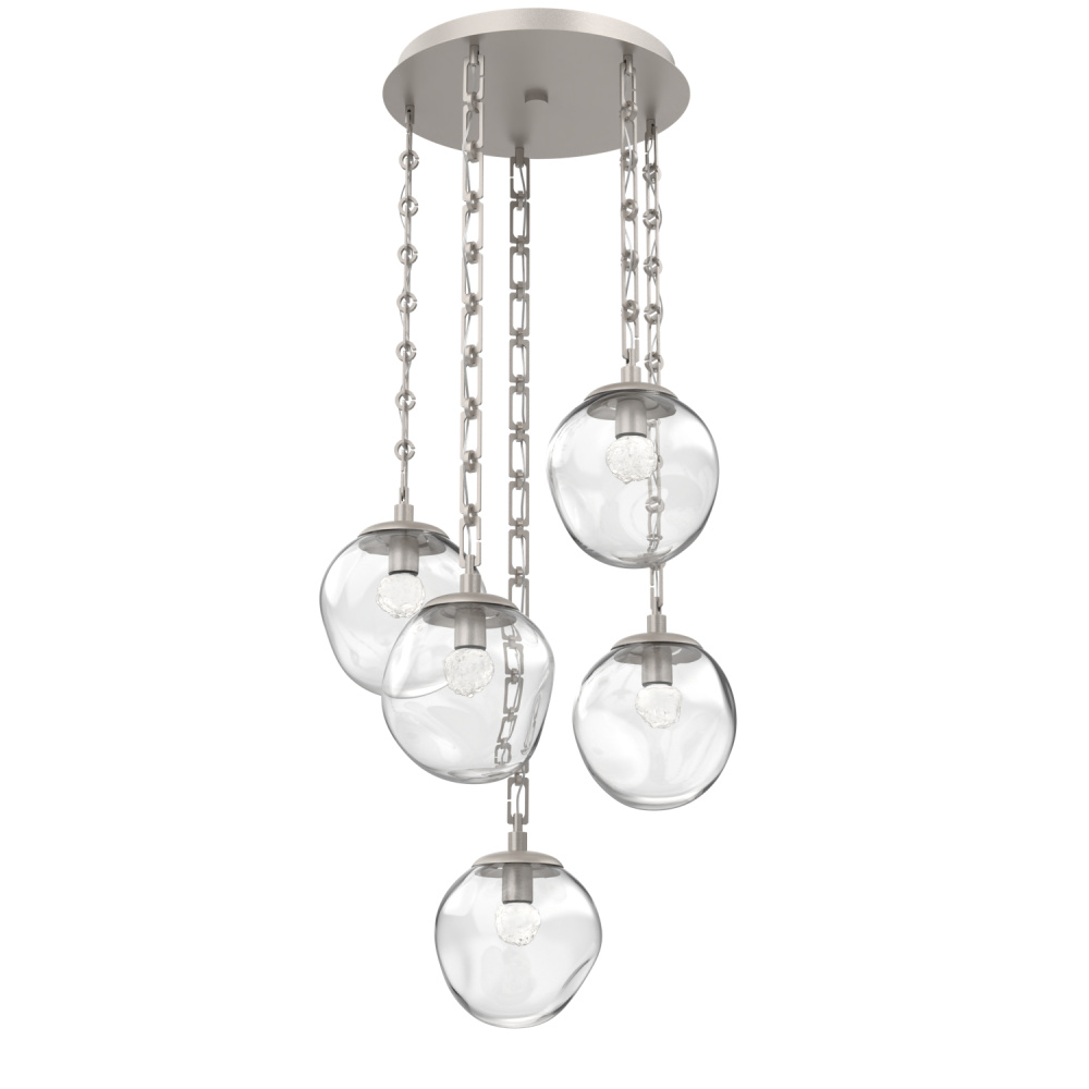 Aster Round 5pc Multi-Pendant with Chain (LED)