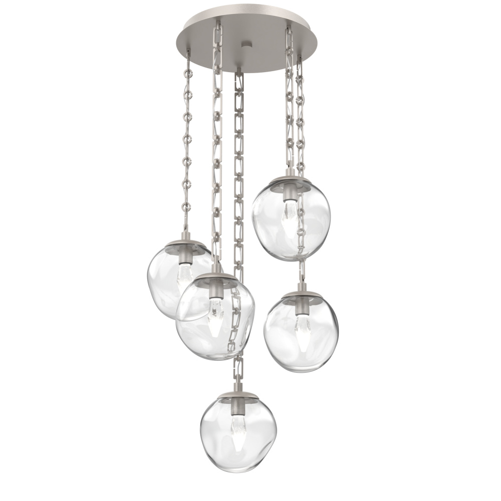 Aster Round 5pc Multi-Pendant with Chain (LED)