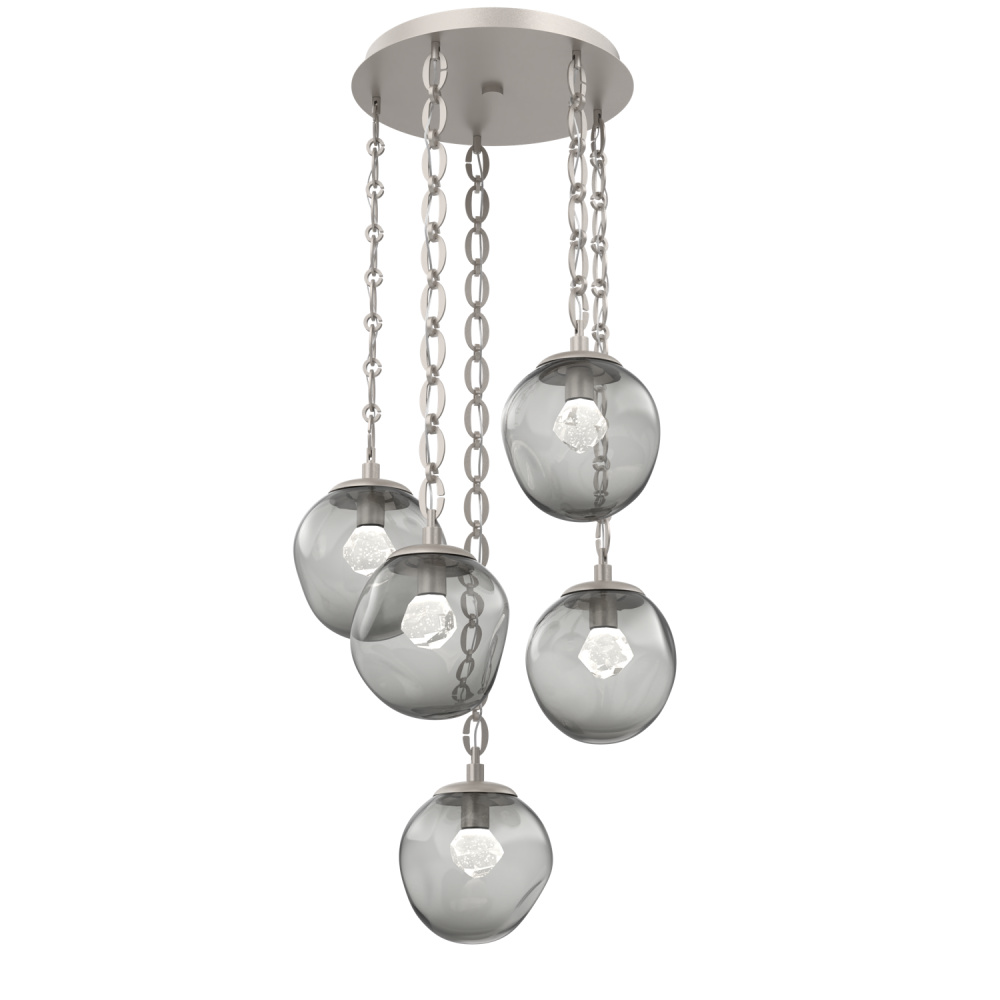 Aster Round 5pc Multi-Pendant with Chain (LED)