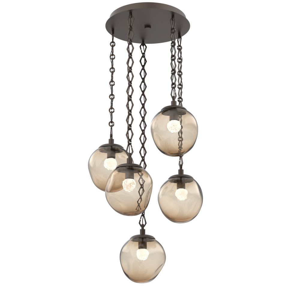 Aster Round 5pc Multi-Pendant Chain (LED)
