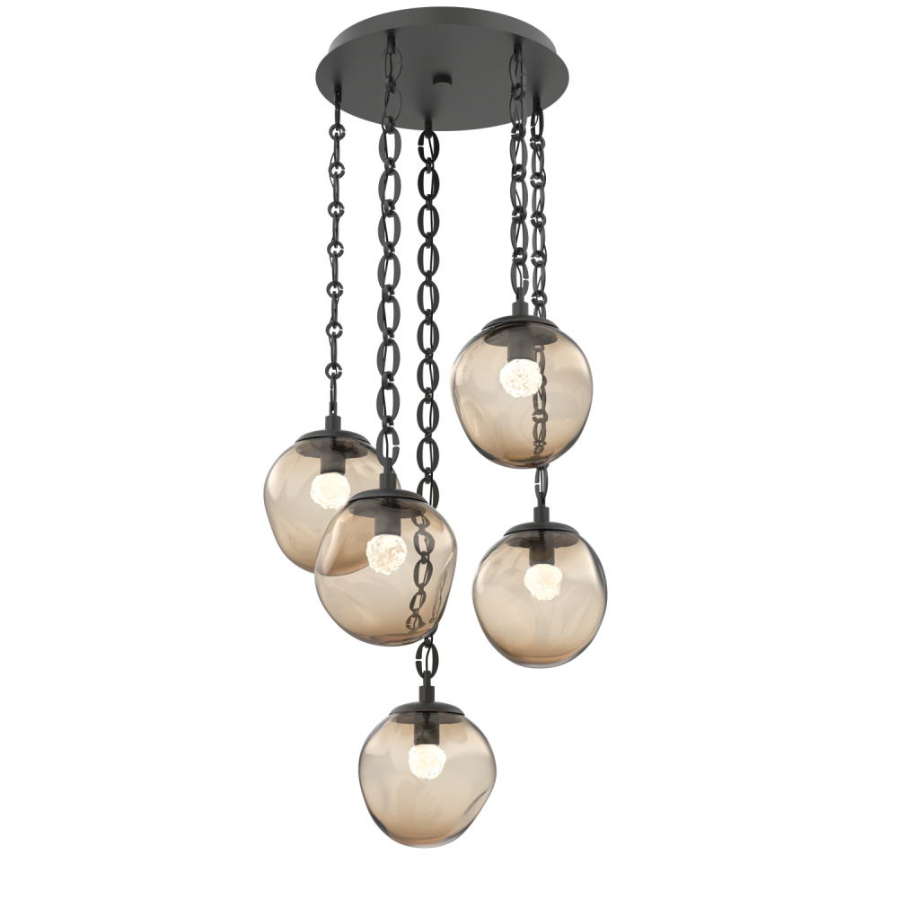 Aster Round 5pc Multi-Pendant Chain (LED)