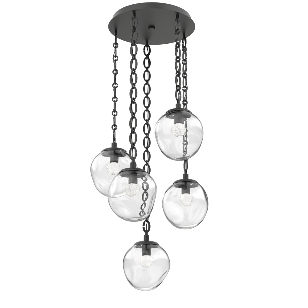 Aster Round 5pc Multi-Pendant with Chain (LED)