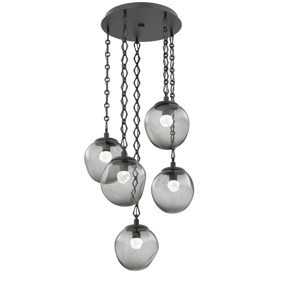 Aster Round 5pc Multi-Pendant with Chain (LED)