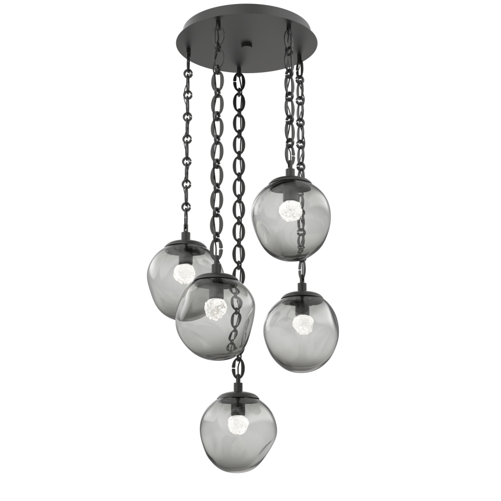 Aster Round 5pc Multi-Pendant with Chain (LED)