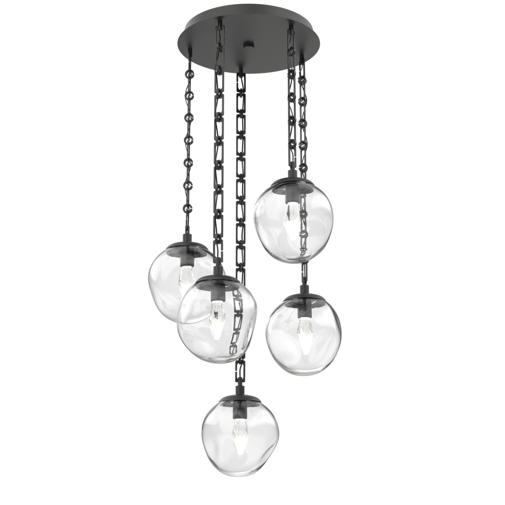 Aster Round 5pc Multi-Pendant with Chain (LED)