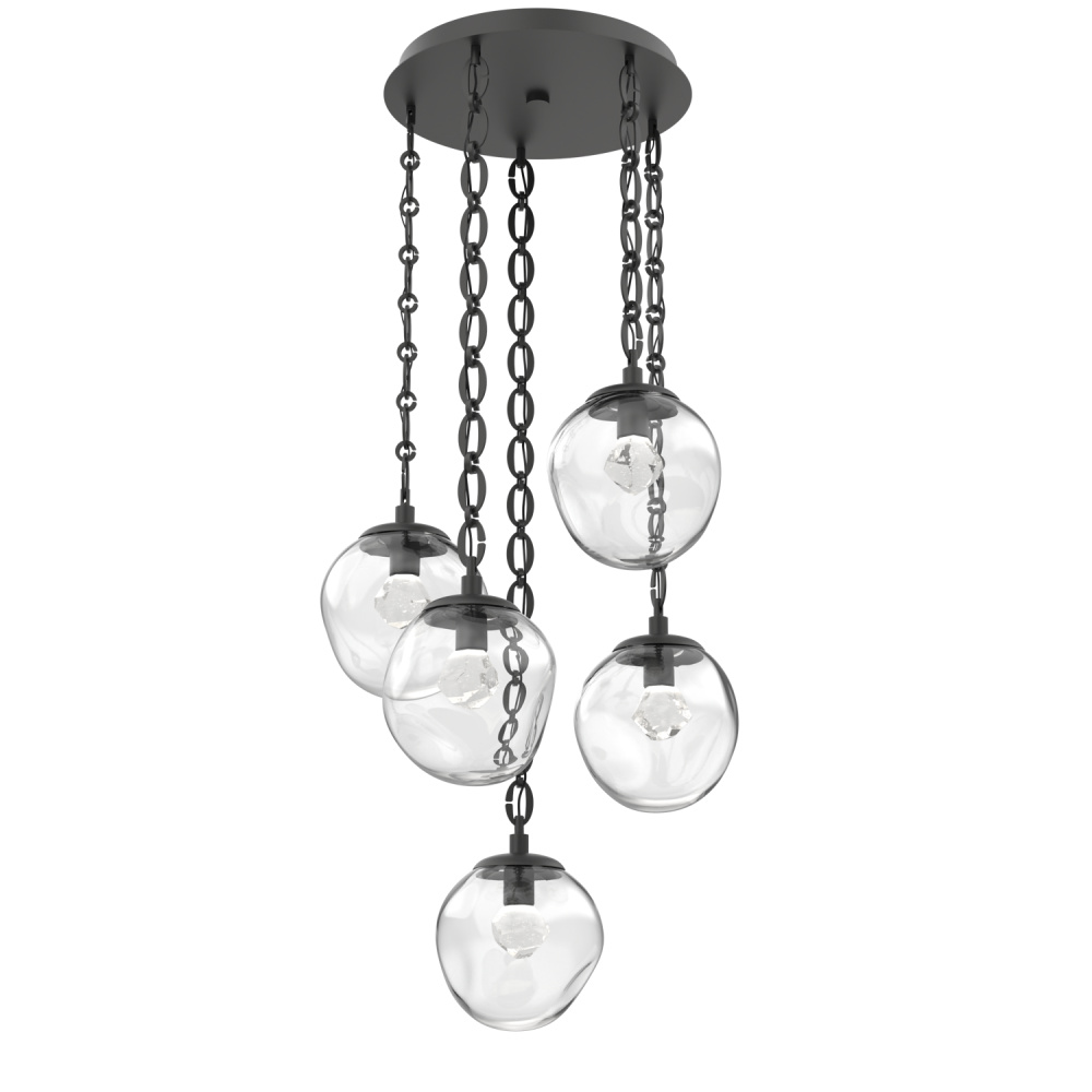 Aster Round 5pc Multi-Pendant with Chain (LED)