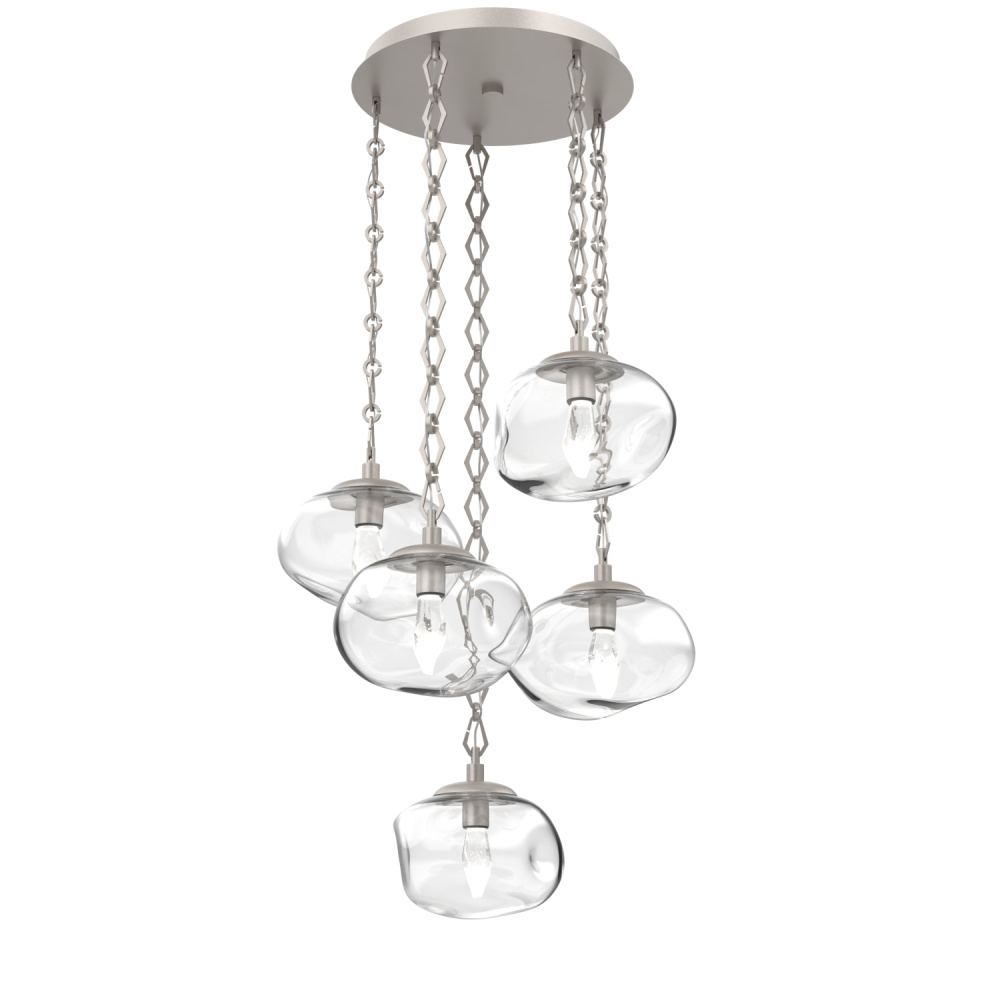 Nova Round 5pc Multi-Pendant with Chain (LED)