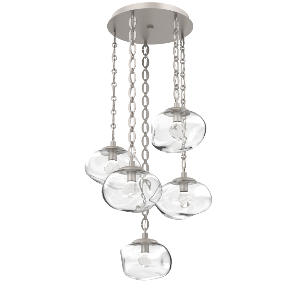 Nova Round 5pc Multi-Pendant with Chain (LED)