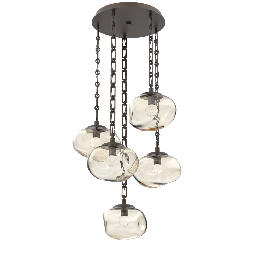 Nova Round 5pc Multi-Pendant with Chain (LED)