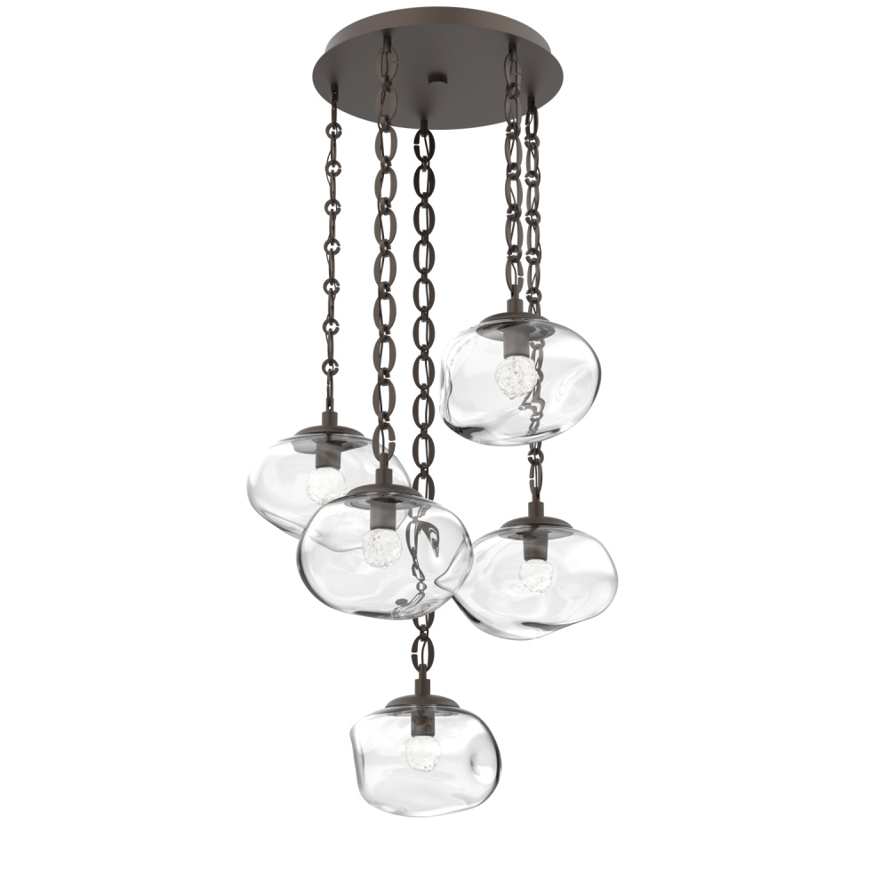 Nova Round 5pc Multi-Pendant with Chain (LED)