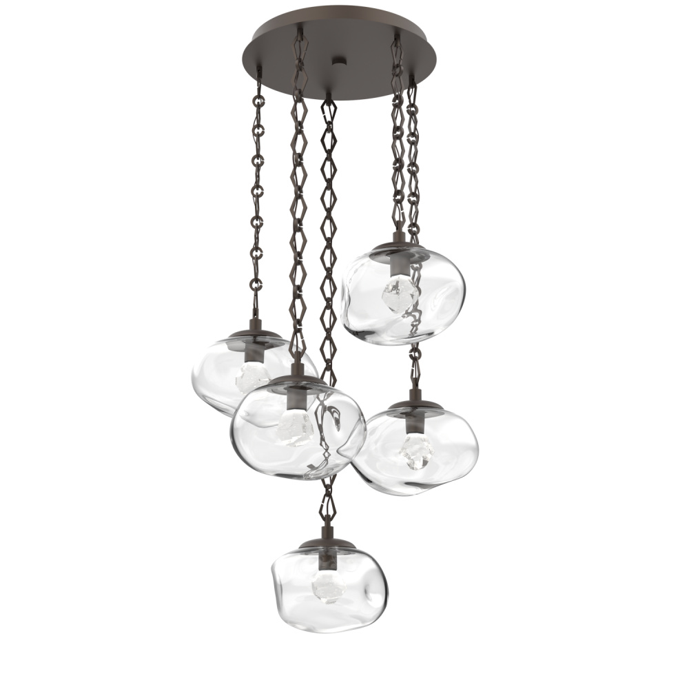 Nova Round 5pc Multi-Pendant with Chain (LED)