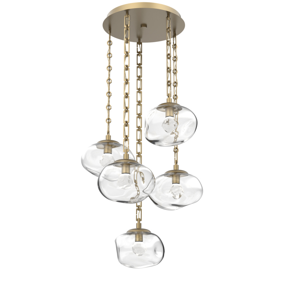 Nova Round 5pc Multi-Pendant with Chain (LED)