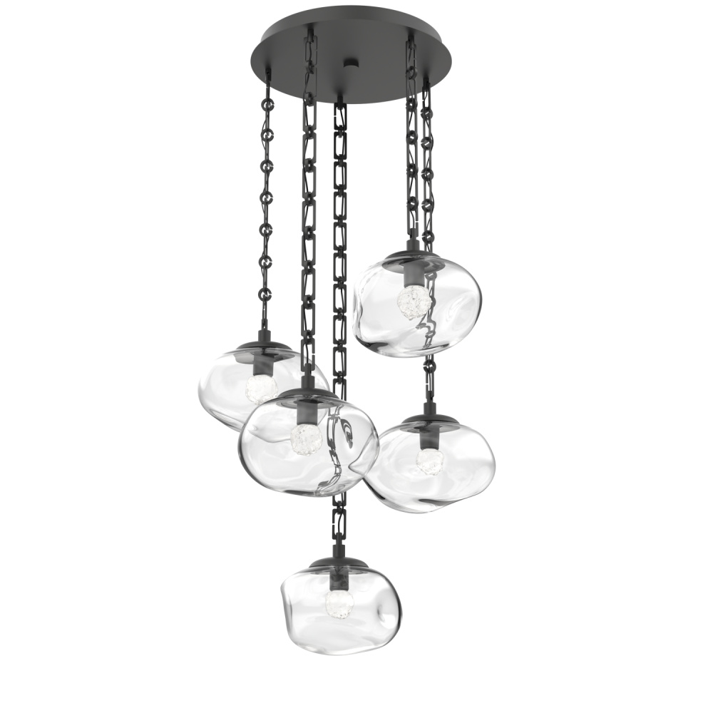 Nova Round 5pc Multi-Pendant with Chain (LED)