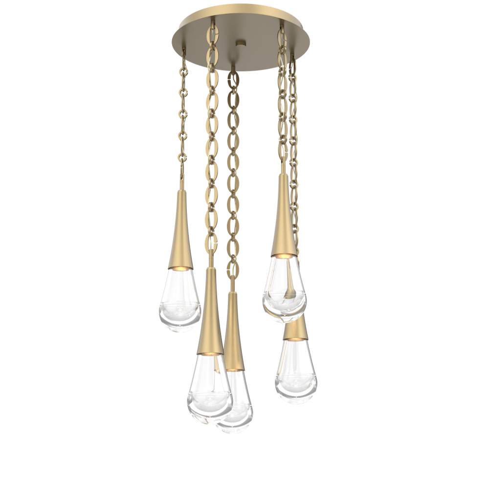 Raindrop Round Chain 5pc Multi-Pendant