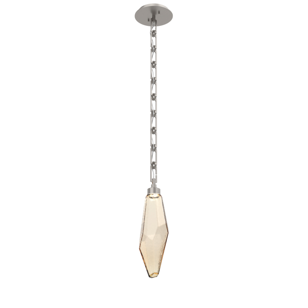 Rock Crystal Pendant with Chain - 17-Inch