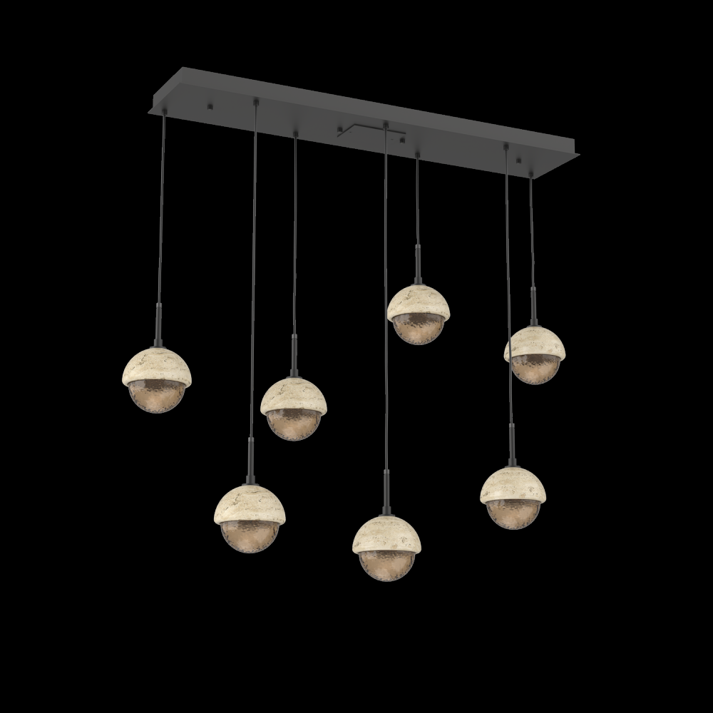 Cabochon Linear 7pc Multi-Pendant