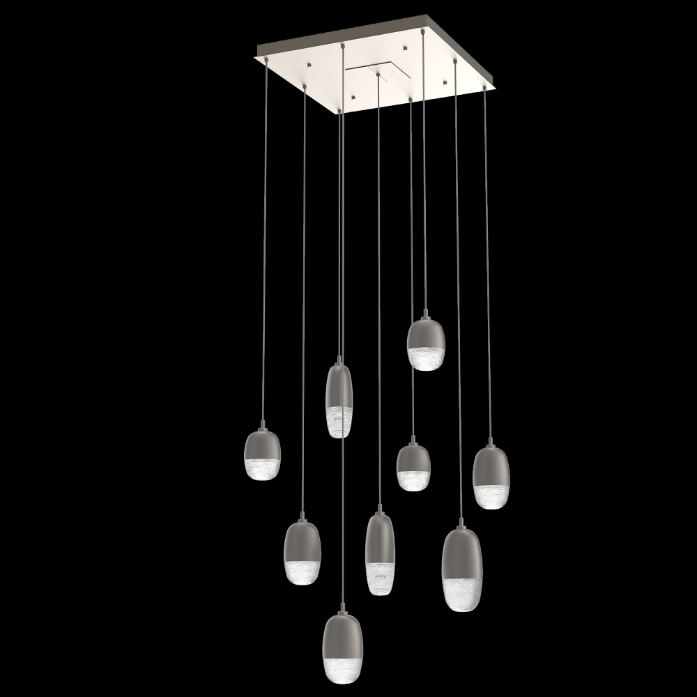 Pebble 9 Multi-Port S/M/L Glass-Satin Nickel