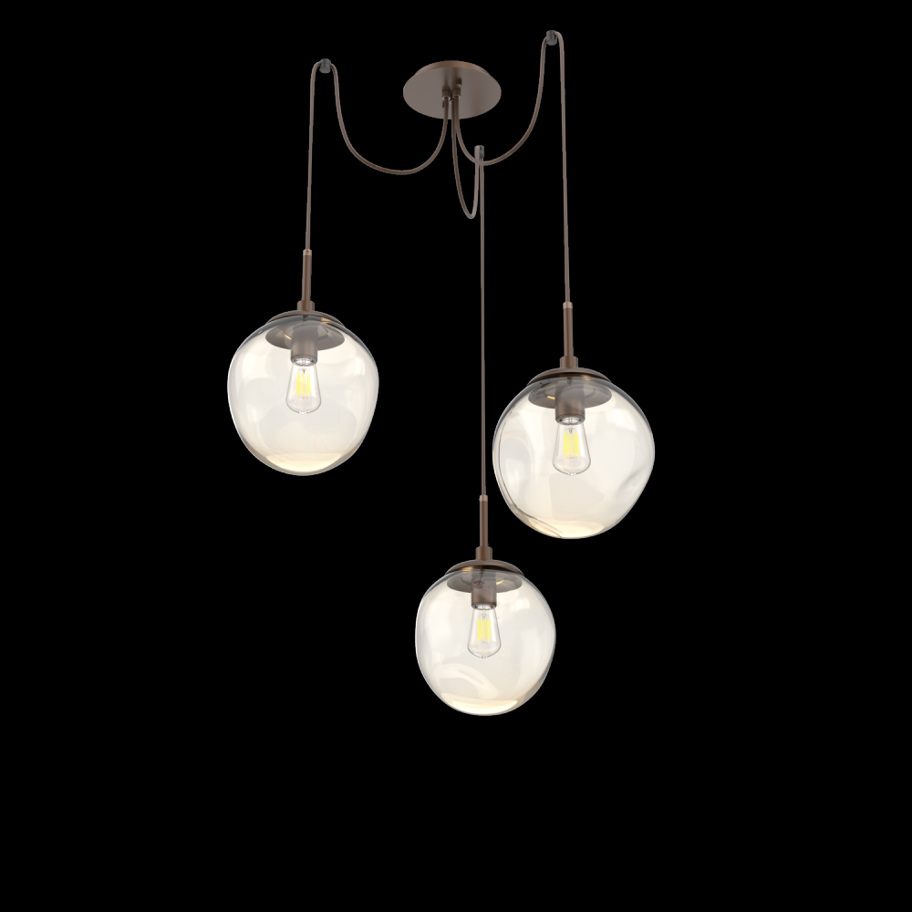 Aster Round 3pc Swag Multi-Pendant (Bulb)