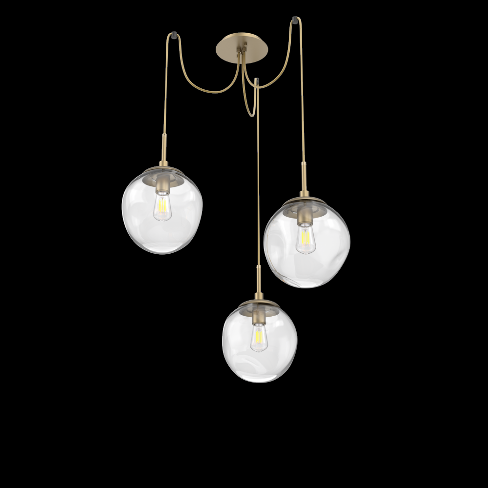 Aster Round 3pc Swag Multi-Pendant (Bulb)
