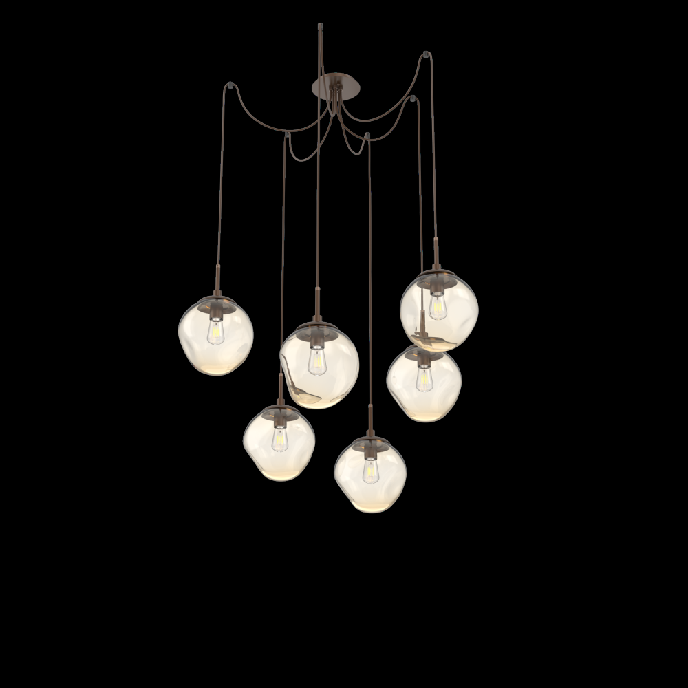 Aster Round 6pc Swag Multi-Pendant (Bulb)