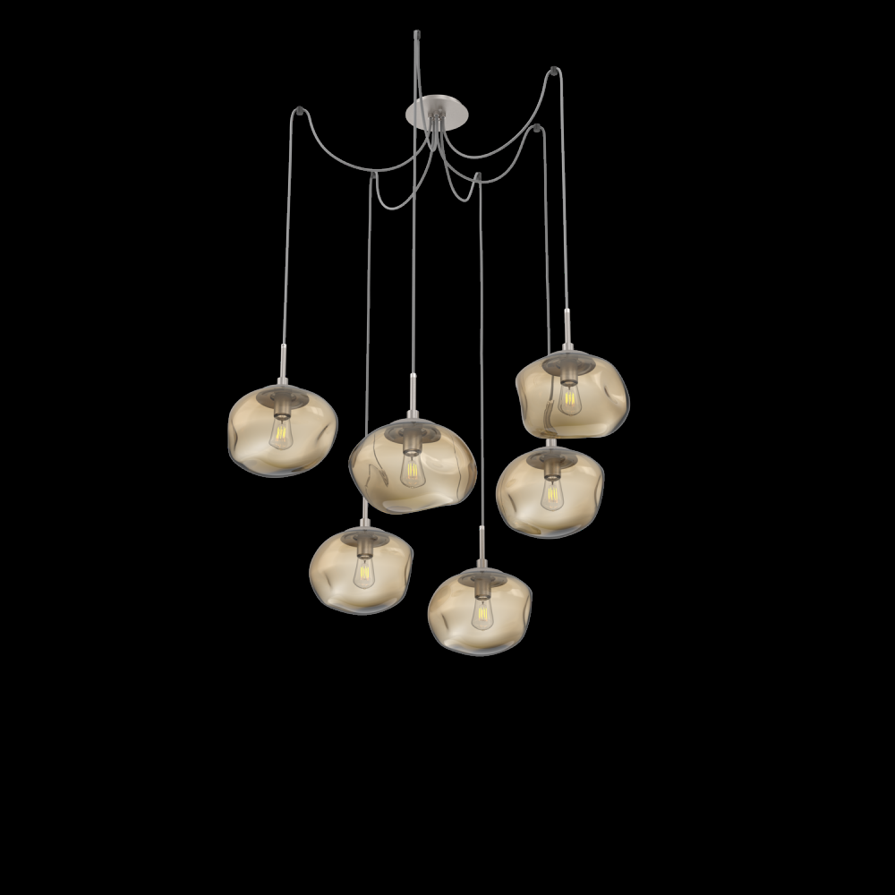 Nova Round 6pc Swag Multi-Pendant (Bulb)