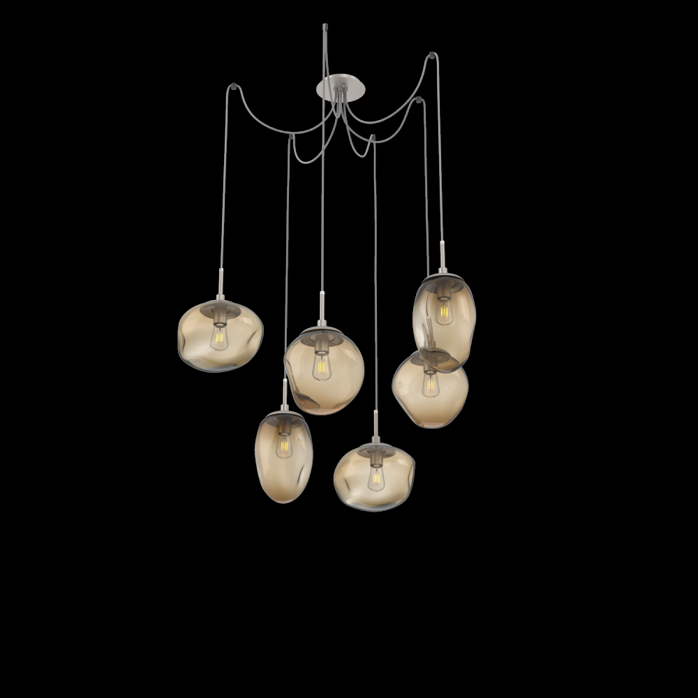 Cosmos Round 6pc Swag Multi-Pendant (Bulb)