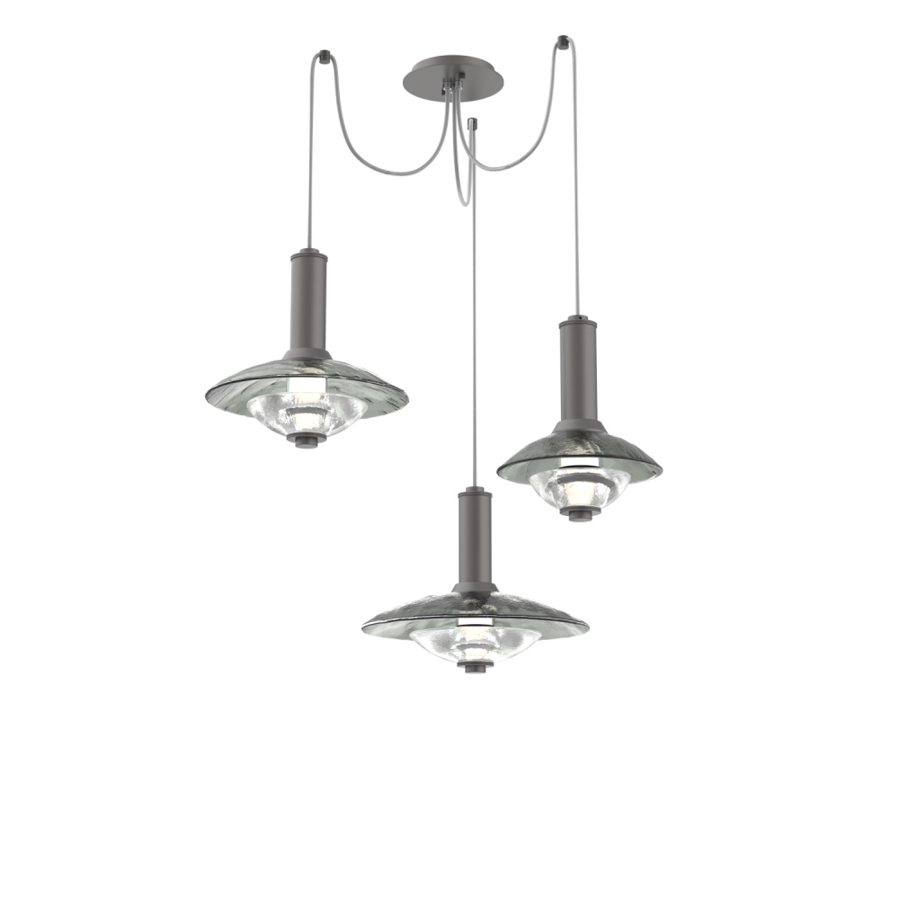 Cirrus Round 3pc Swag Multi-Pendant Chandelier