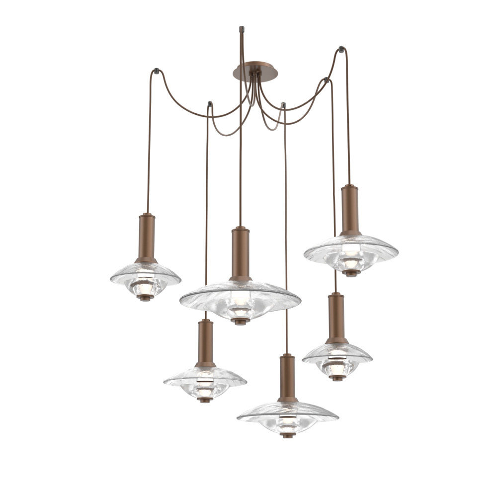 Cirrus Round 6pc Swag Multi-Pendant Chandelier