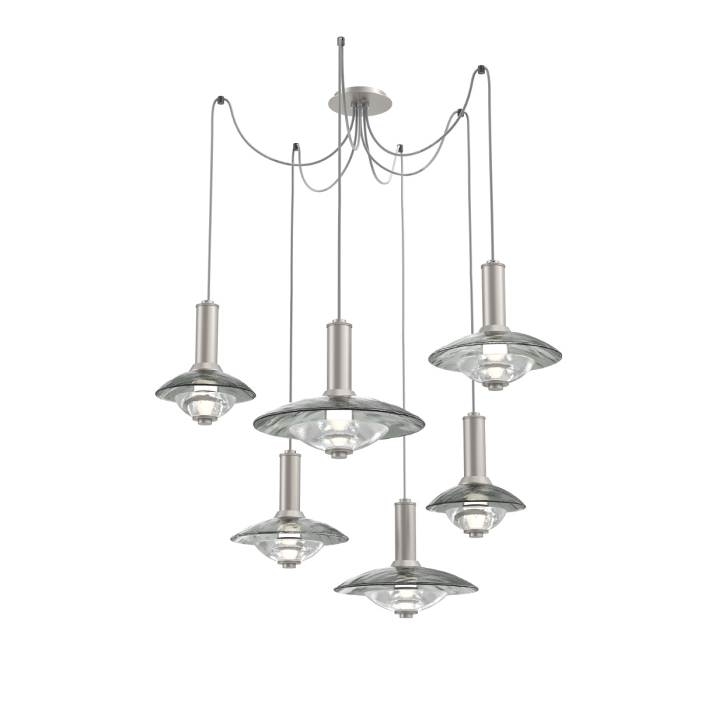 Cirrus Round 6pc Swag Multi-Pendant Chandelier