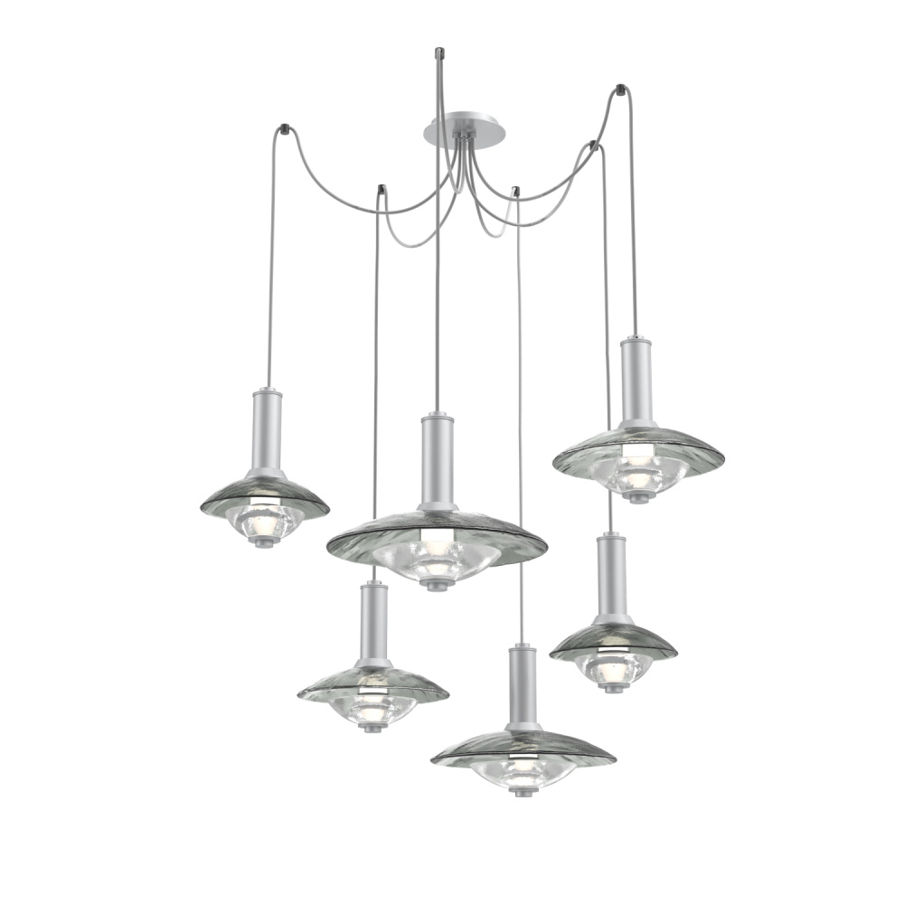 Cirrus Round 6pc Swag Multi-Pendant Chandelier
