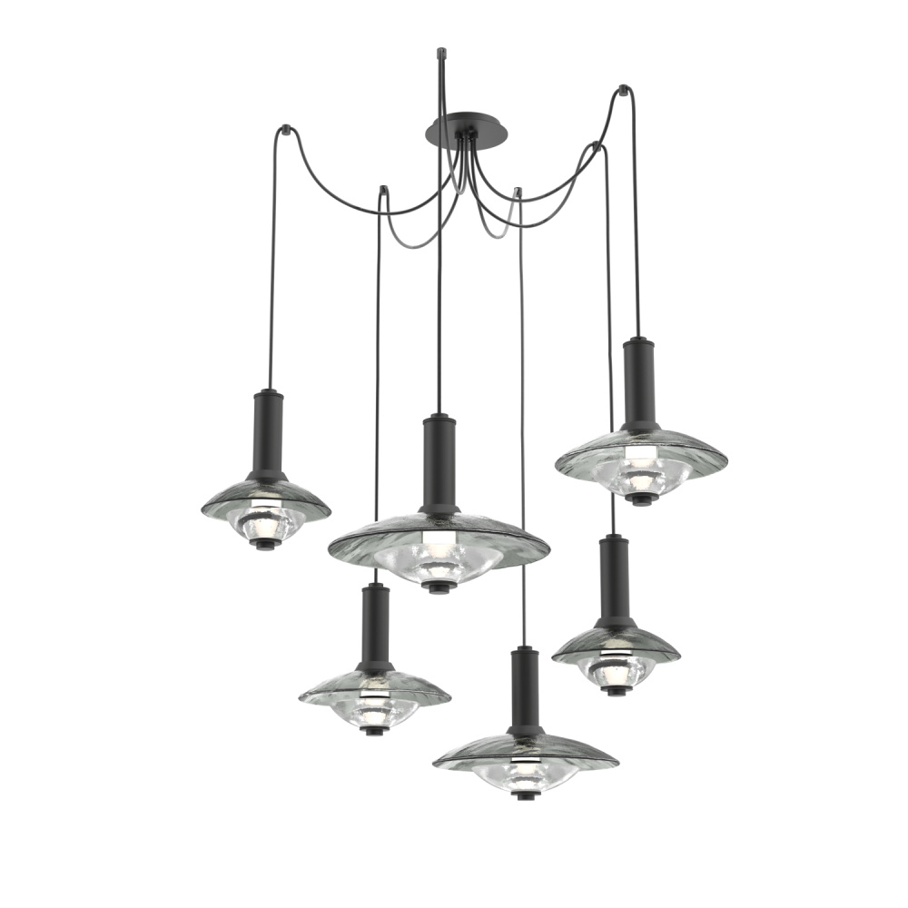 Cirrus Round 6pc Swag Multi-Pendant Chandelier