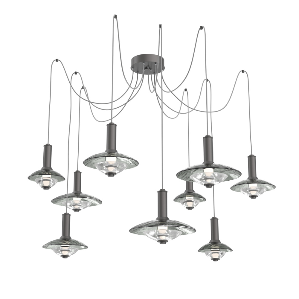 Cirrus Round 9pc Swag Multi-Pendant Chandelier