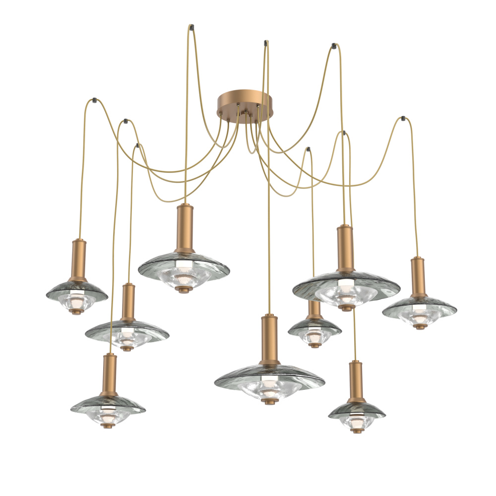 Cirrus Round 9pc Swag Multi-Pendant Chandelier