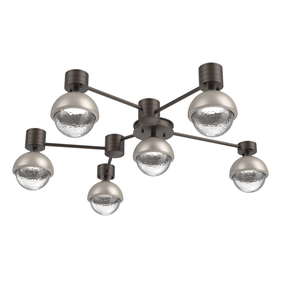 Cabochon Flush Mount Wall Sconce Flat Bronze