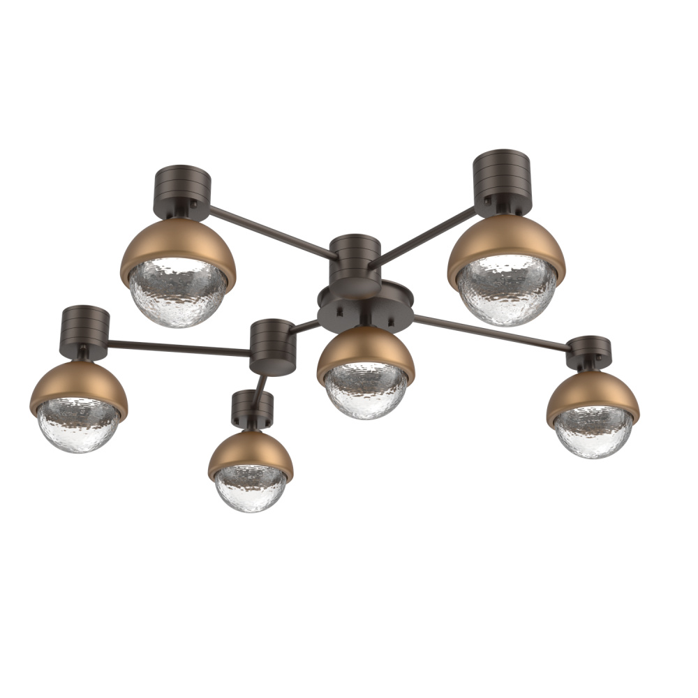 Cabochon Flush Mount Wall Sconce Flat Bronze