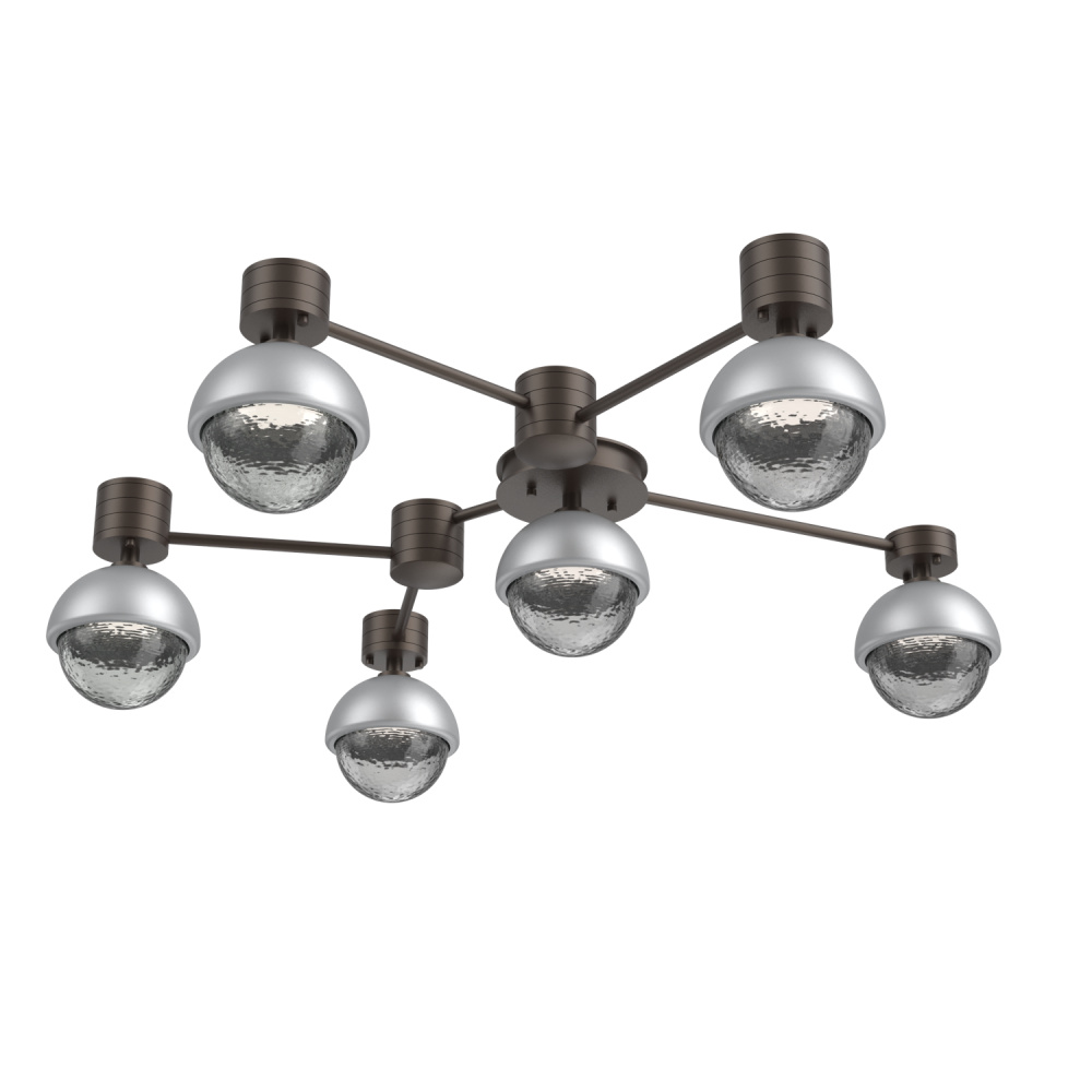 Cabochon Flush Mount Wall Sconce Flat Bronze