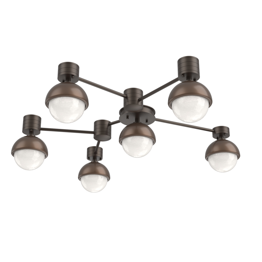 Cabochon Flush Mount Wall Sconce Flat Bronze