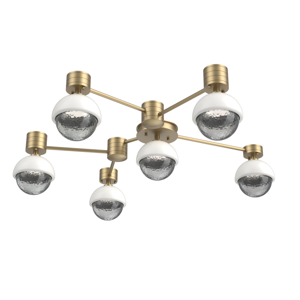 Cabochon Flush Mount Wall Sconce Gilded Brass