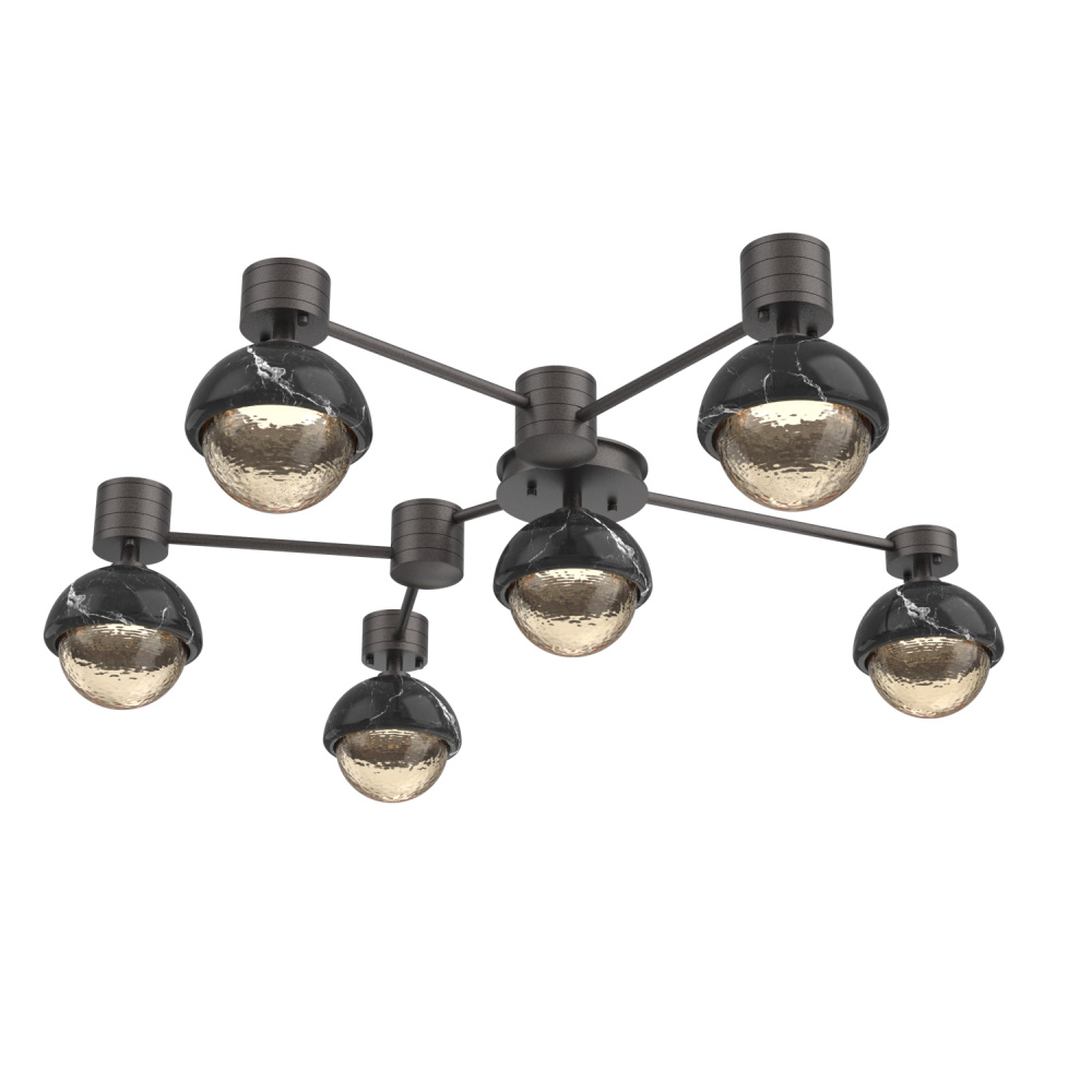 Cabochon Flush Mount Wall Sconce Graphite