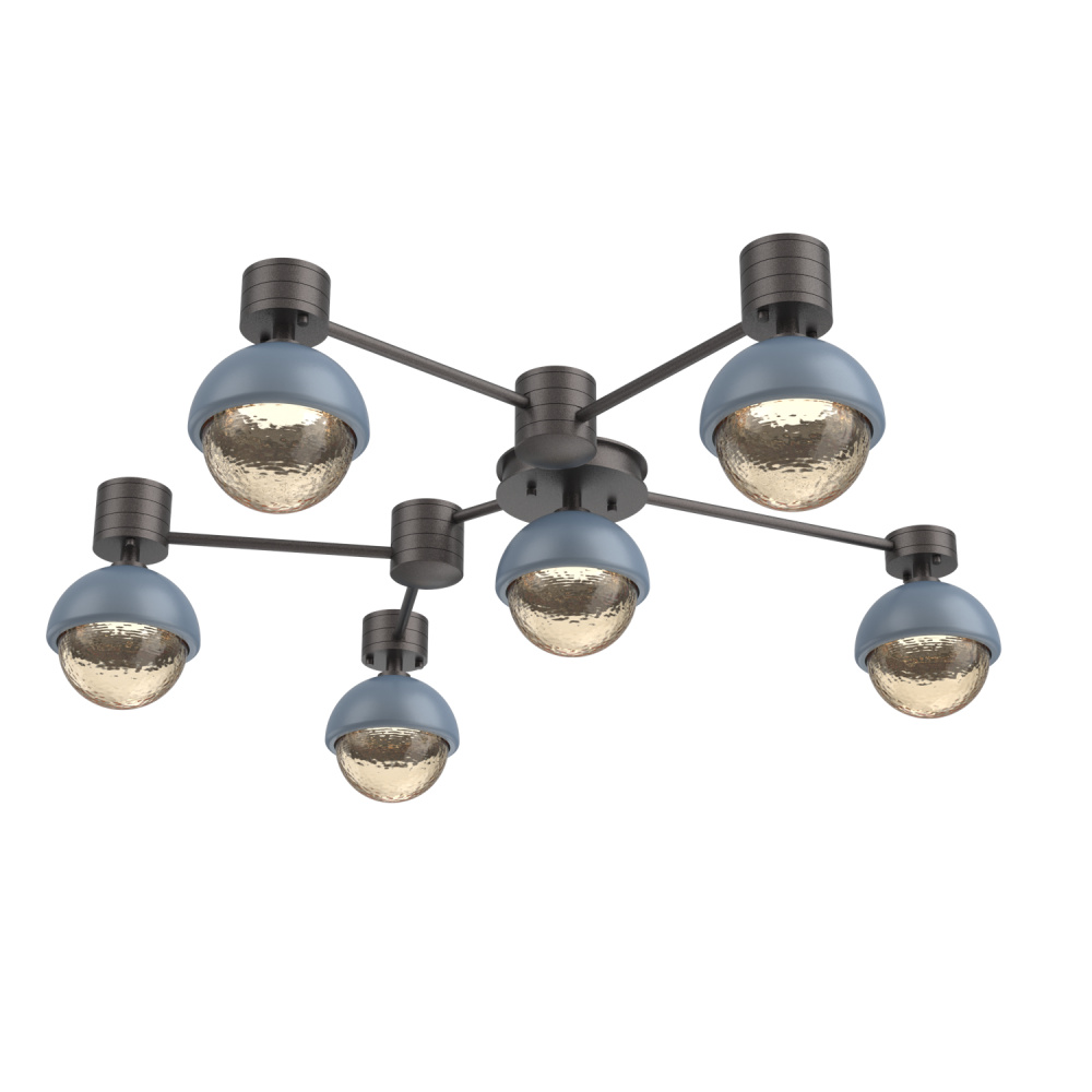 Cabochon Flush Mount Wall Sconce Graphite