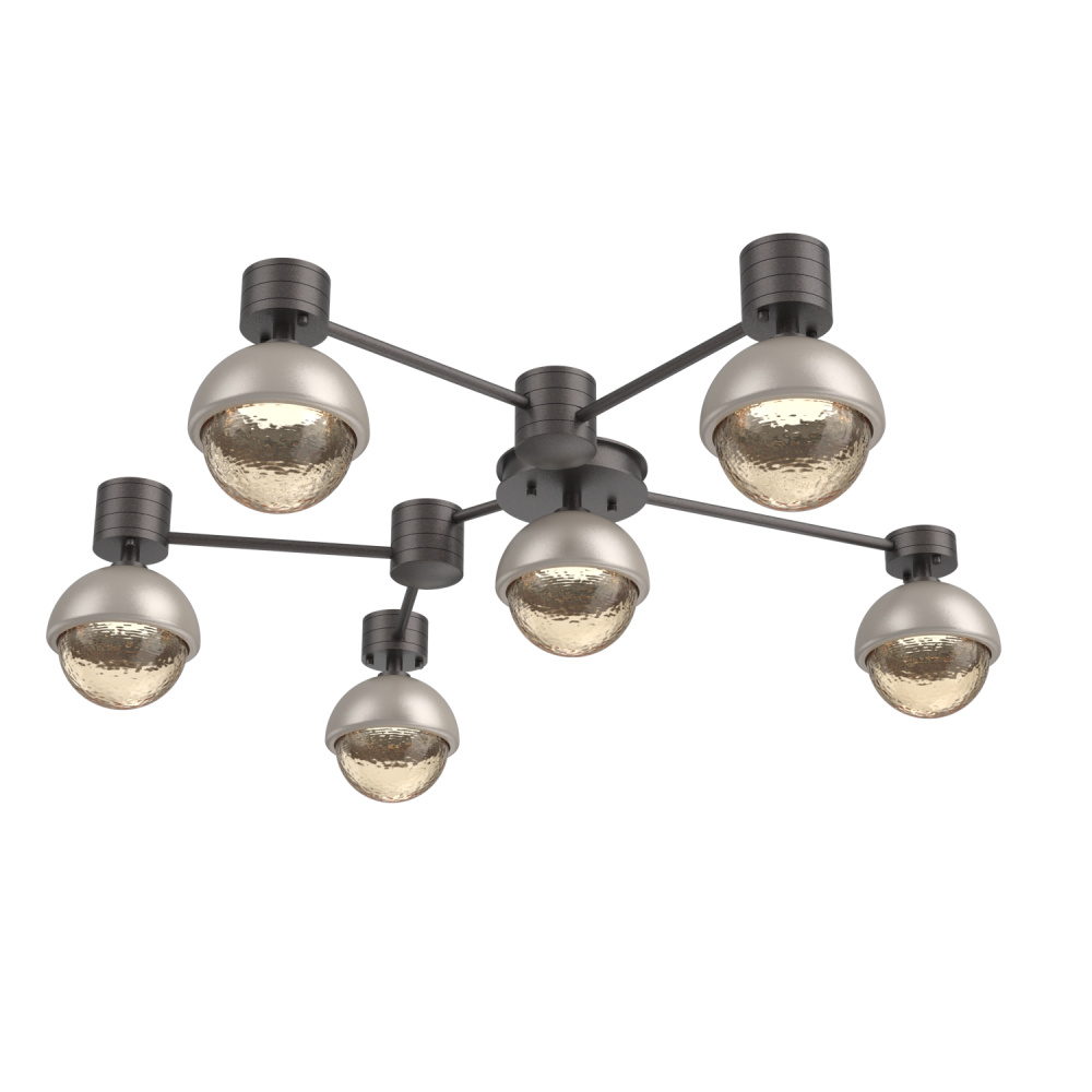 Cabochon Flush Mount Wall Sconce Graphite