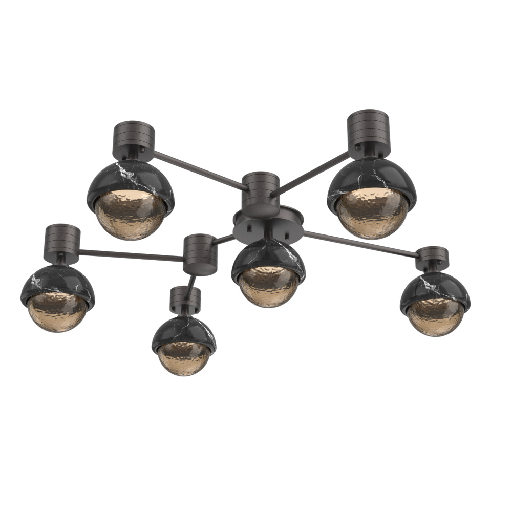 Cabochon Flush Mount Wall Sconce Graphite