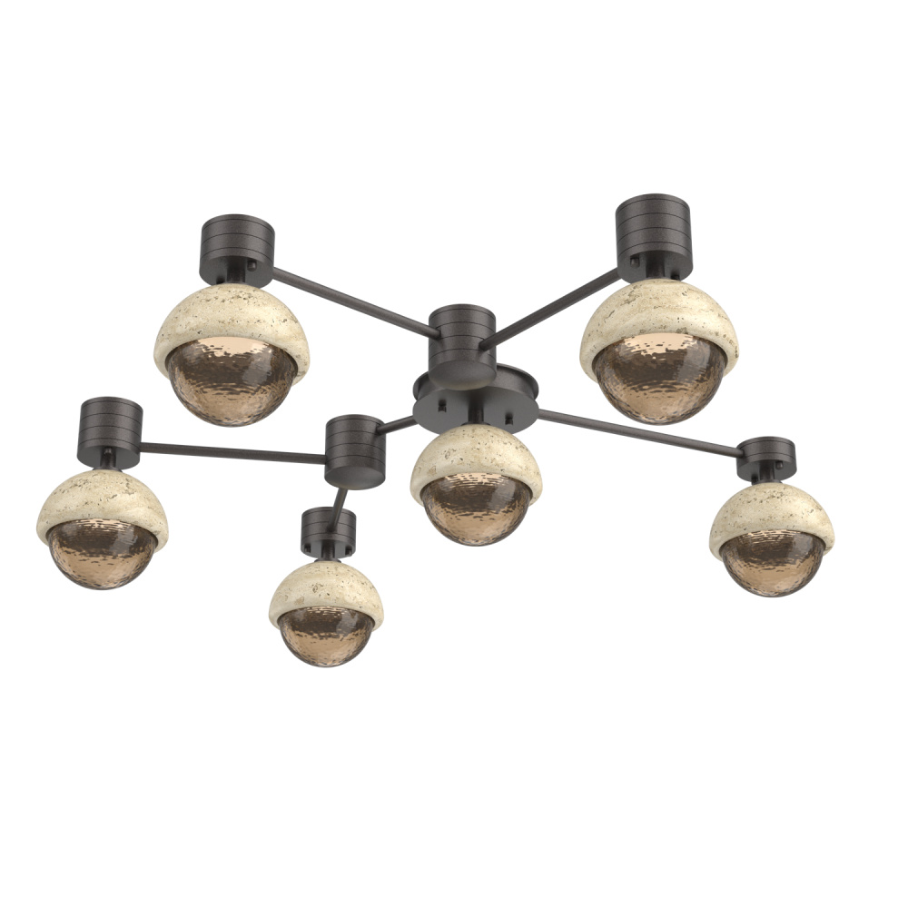 Cabochon Flush Mount Wall Sconce Graphite