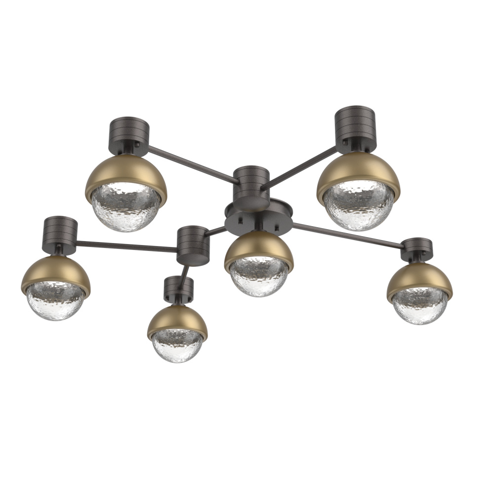 Cabochon Flush Mount Wall Sconce Graphite