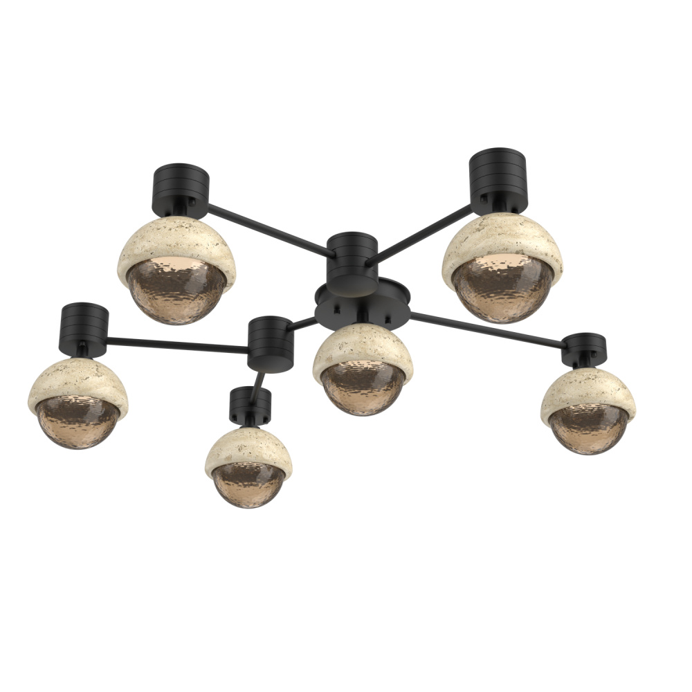 Cabochon Flush Mount Wall Sconce Matte Black