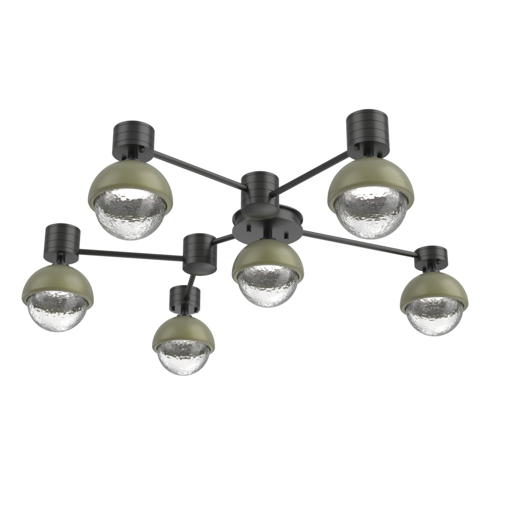 Cabochon Flush Mount Wall Sconce Matte Black