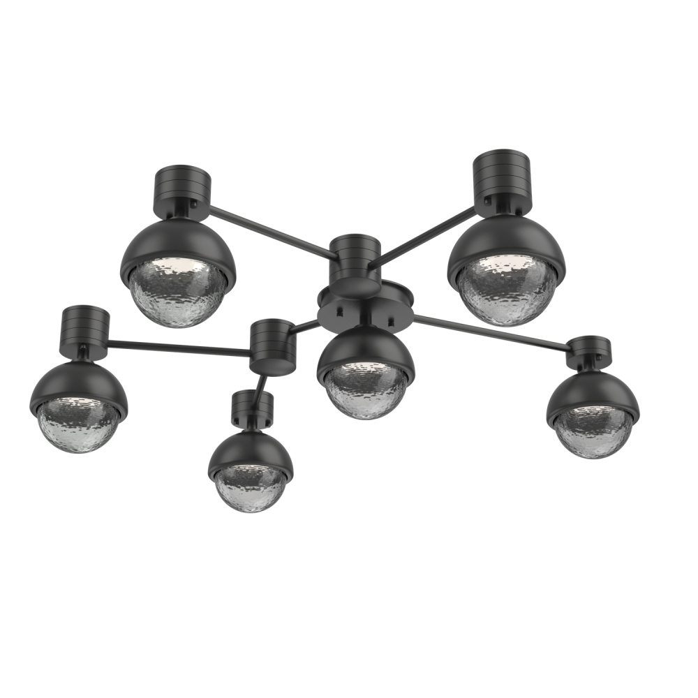 Cabochon Flush Mount Wall Sconce Matte Black