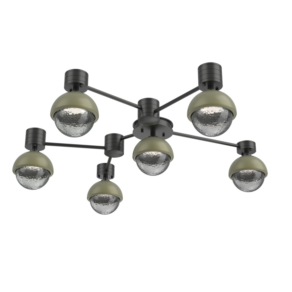 Cabochon Flush Mount Wall Sconce Matte Black